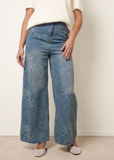 Blue Vanilla Blue Floral Print Jeans