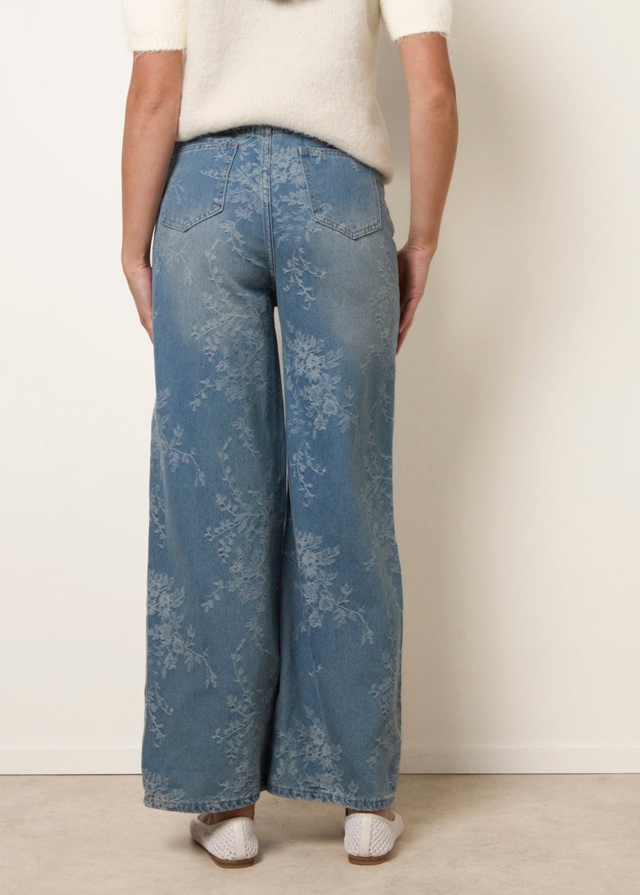 Blue Vanilla Blue Floral Print Jeans