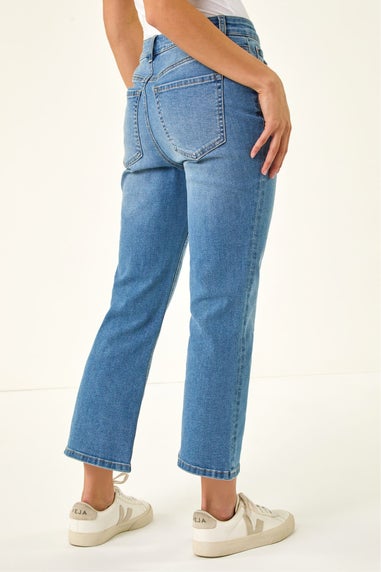 Roman Denim Petite Bootcut Cropped Jeans