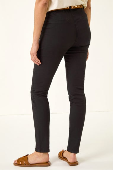 Roman Black Utility Stretch Jegging Trouser