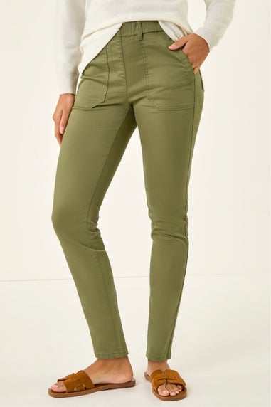 Roman Khaki Utility Stretch Jegging Trouser