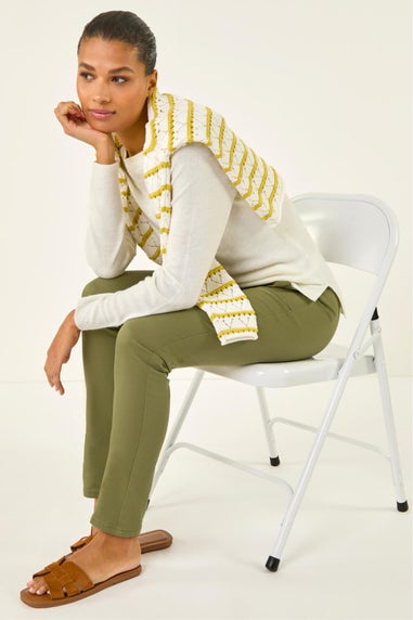 Roman Khaki Utility Stretch Jegging Trouser