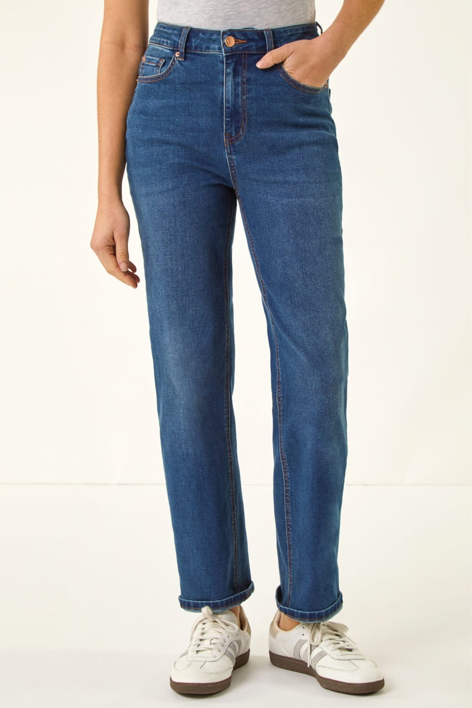 Roman Indigo Straight Leg Stretch Jean