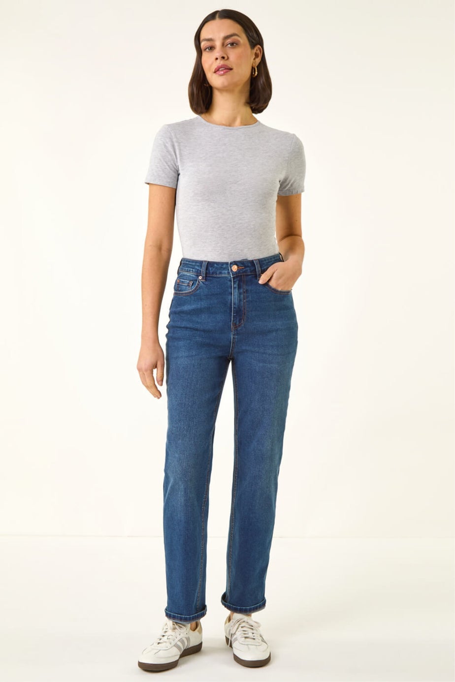 Roman Indigo Straight Leg Stretch Jean
