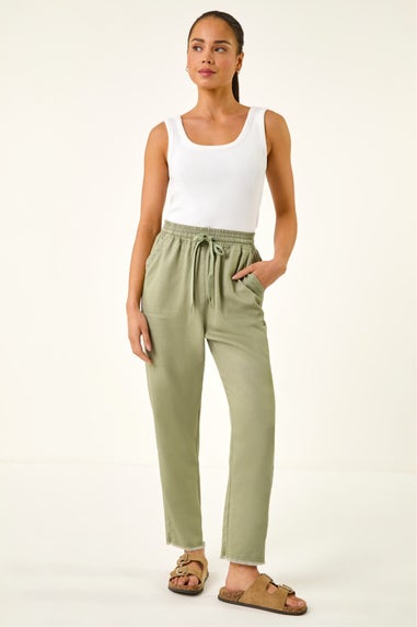 Roman Sage Petite Elasticated Waist Trouser