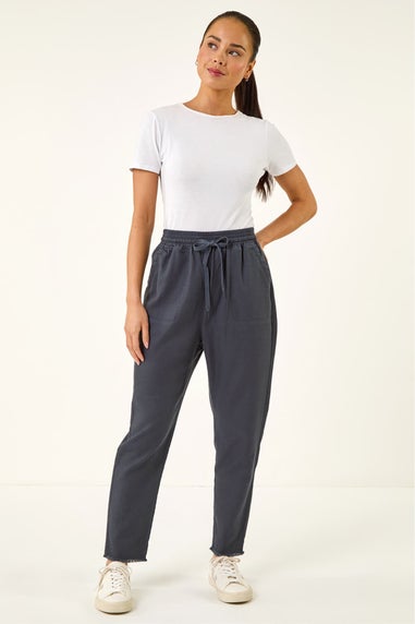 Roman Charcoal Petite Elasticated Waist Trouser
