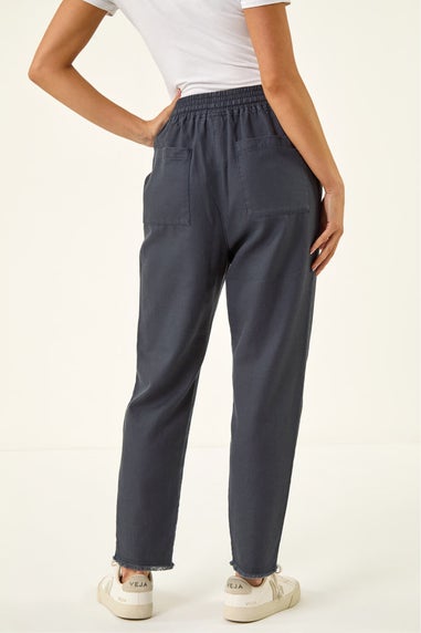 Roman Charcoal Petite Elasticated Waist Trouser