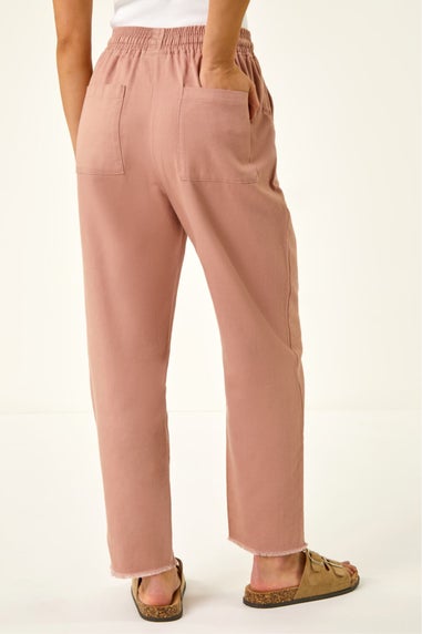 Roman Pink Petite Elasticated Waist Trouser