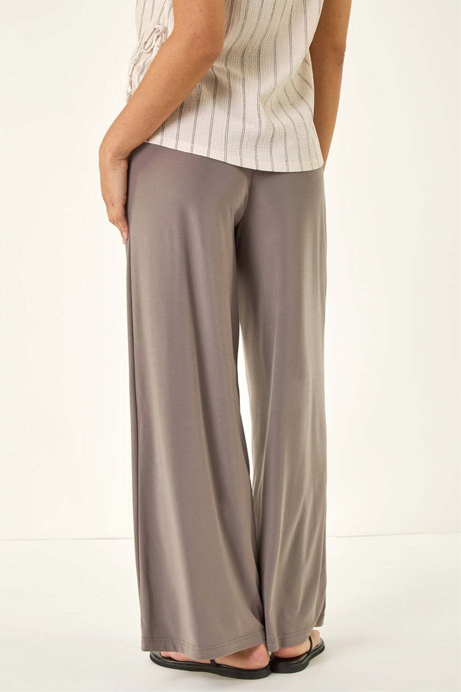 Roman Mink Wide Leg Stretch Trousers