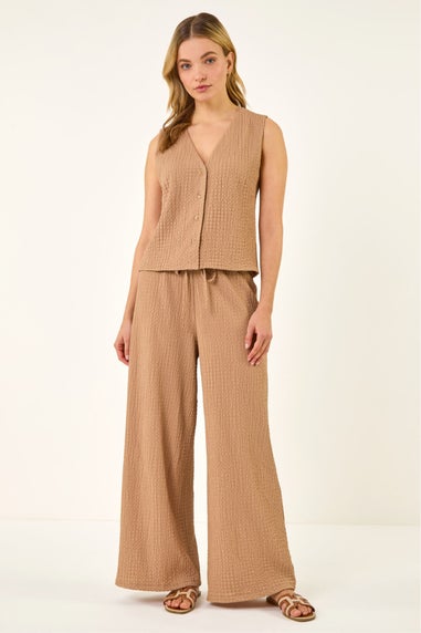 Dusk Biscuit Crinkle Textured Waist Coat