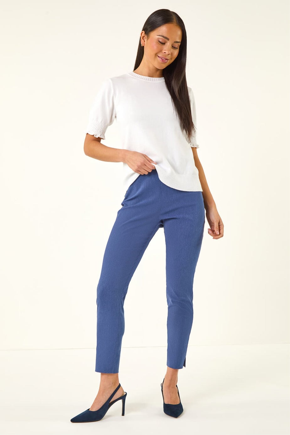 Roman Denim Petite Bengaline Stretch Trouser