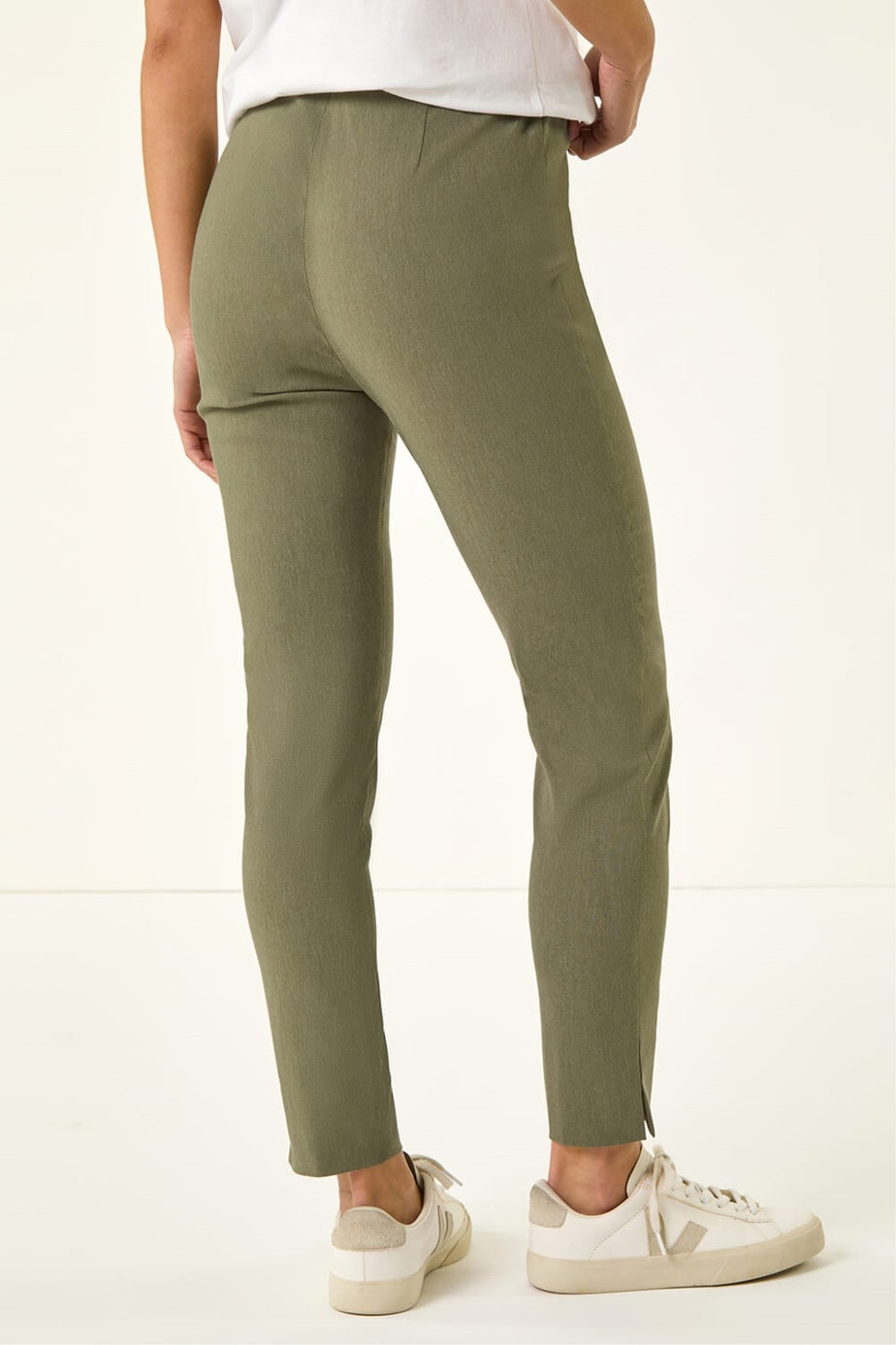Roman Khaki Petite Bengaline Stretch Trouser