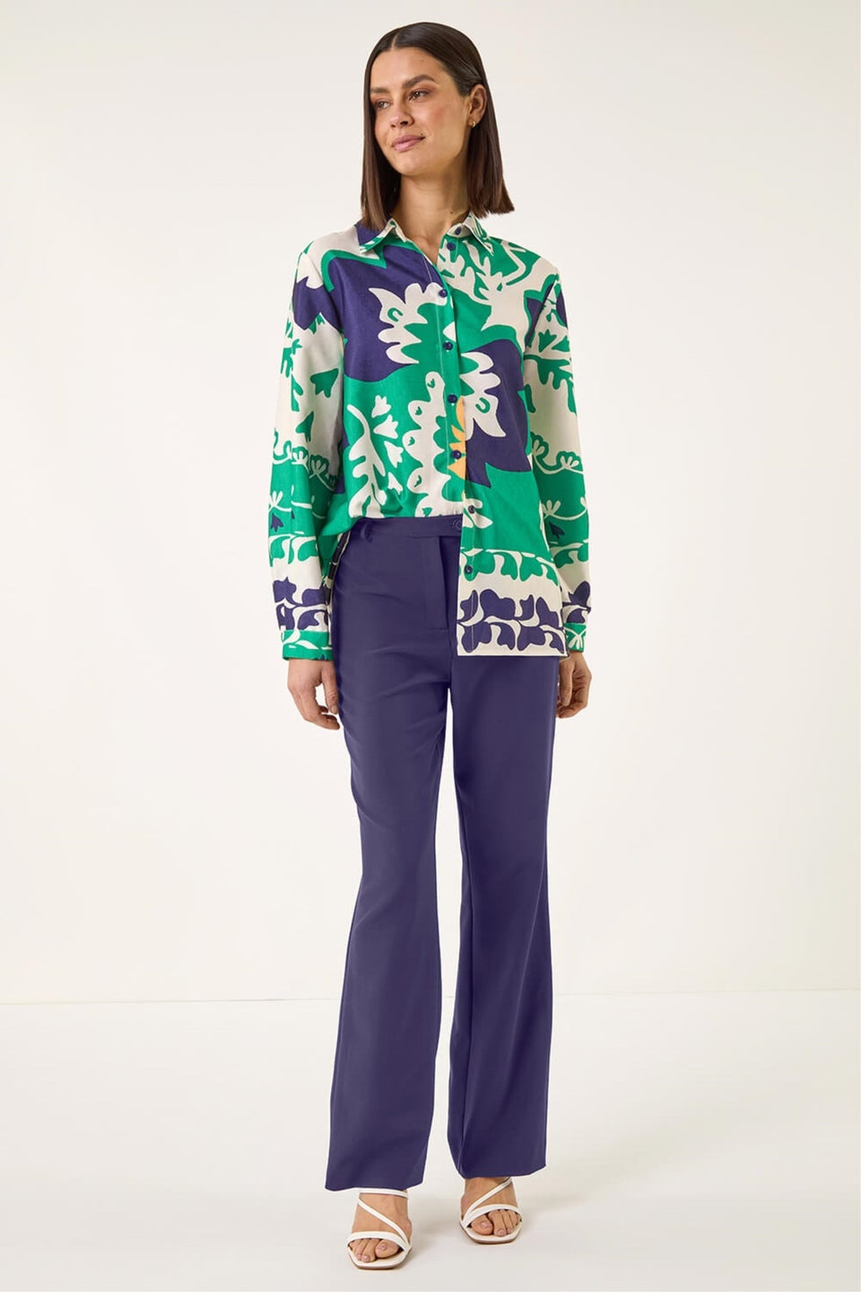 Roman Navy Stretch Bootleg Trouser