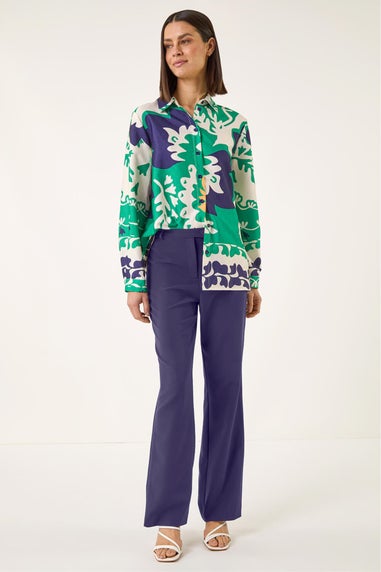 Roman Navy Stretch Bootleg Trouser