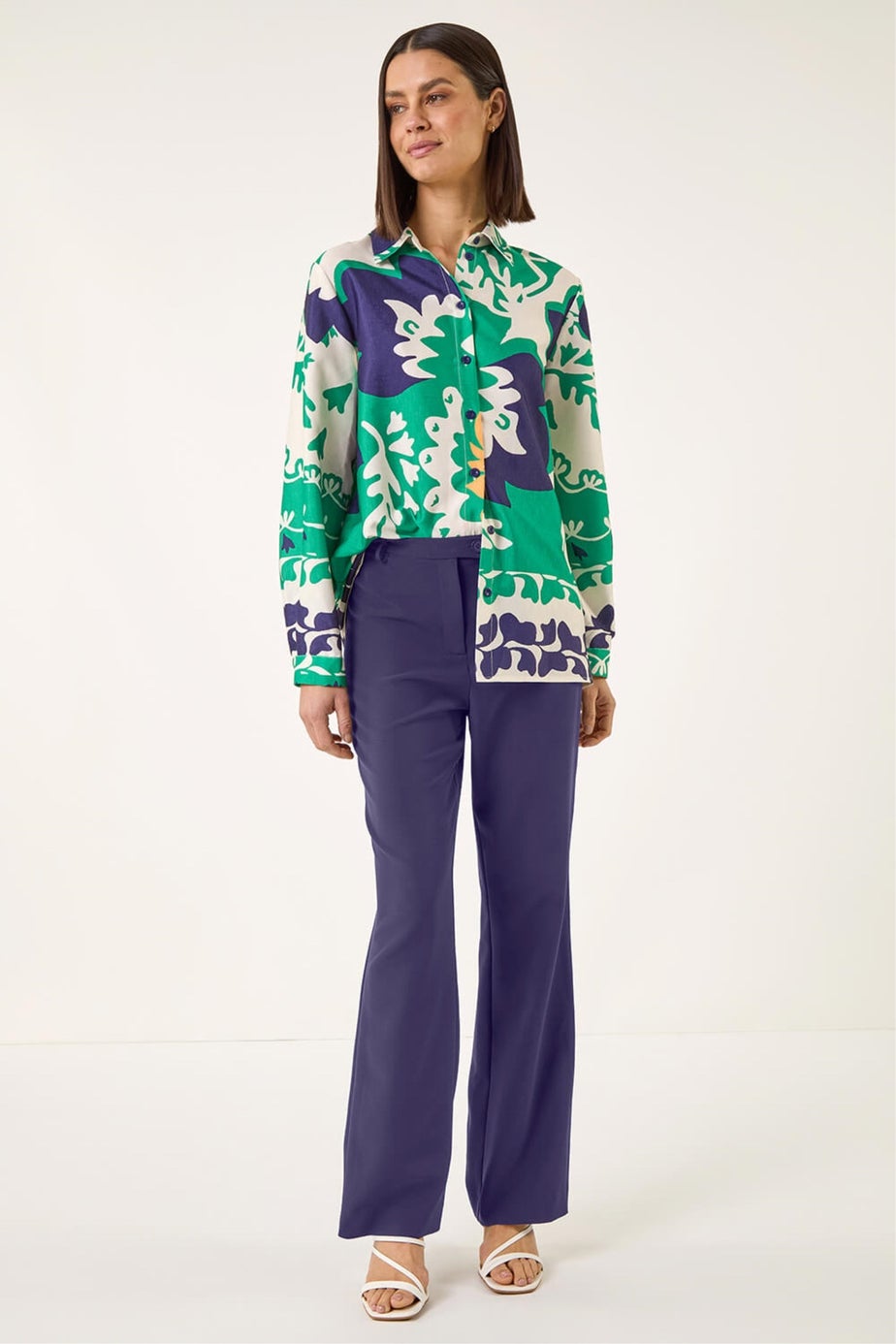 Roman Navy Stretch Bootleg Trouser