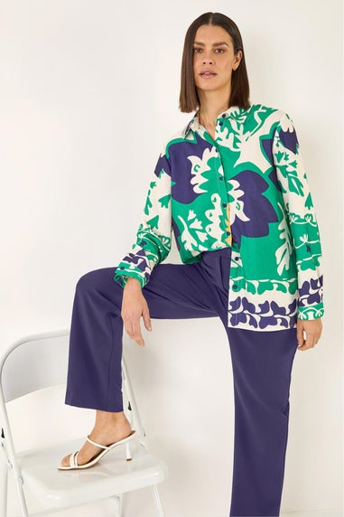 Roman Navy Stretch Bootleg Trouser