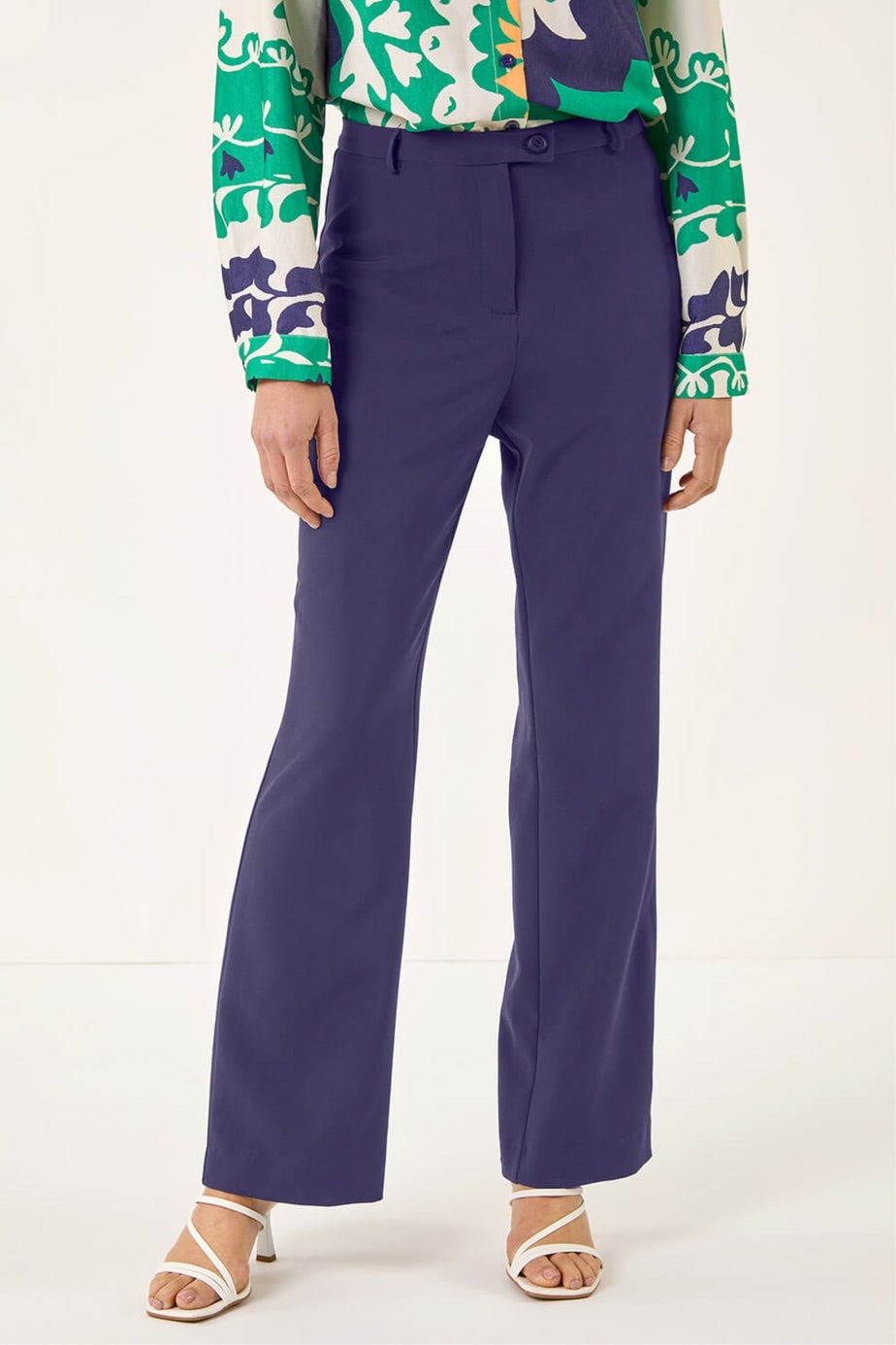 Roman Navy Stretch Bootleg Trouser