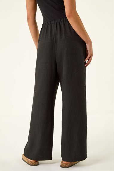 Roman Black Petite Pull On Woven Trouser