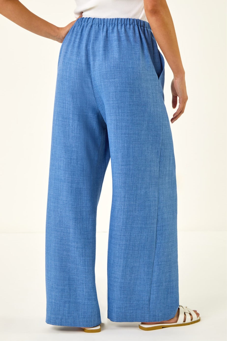Roman Denim Petite Pull On Woven Trouser