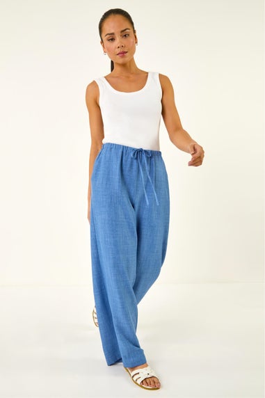 Roman Denim Petite Pull On Woven Trouser
