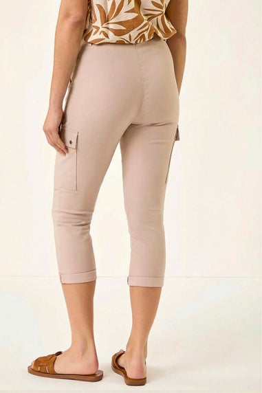 Roman Stone Cropped Cargo Stretch Trouser