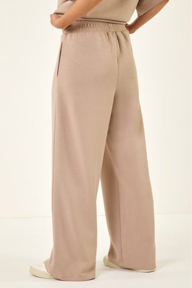 Dusk Beige Soft Wide Leg Stretch Trouser