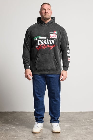BadRhino Black 'Castrol' Acid Wash Hoodie