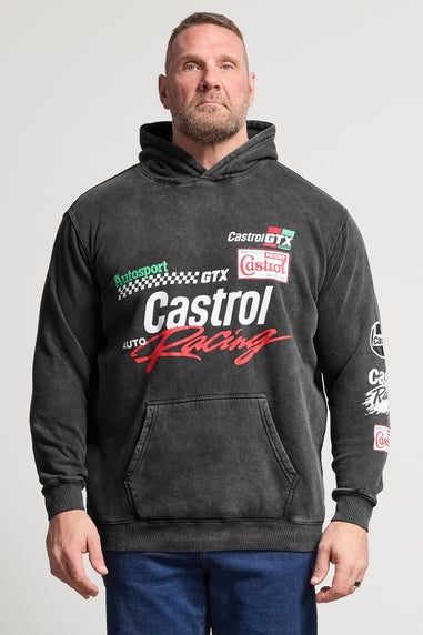 BadRhino Black 'Castrol' Acid Wash Hoodie