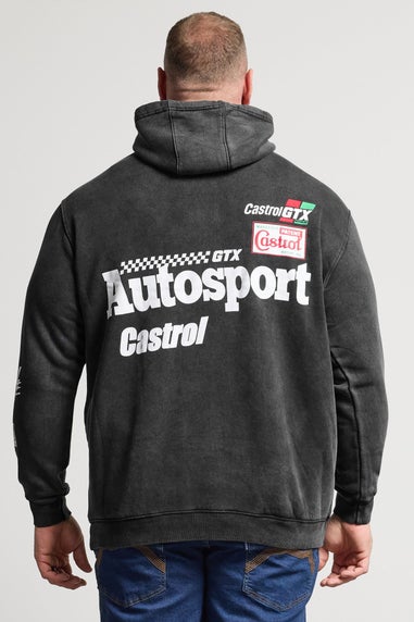 BadRhino Black 'Castrol' Acid Wash Hoodie