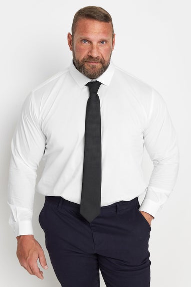 BadRhino Tailoring White Premium Stretch Long Sleeve Formal Shirt