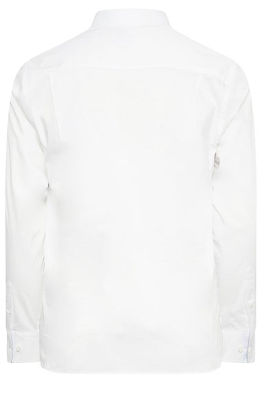 BadRhino Tailoring White Premium Stretch Long Sleeve Formal Shirt