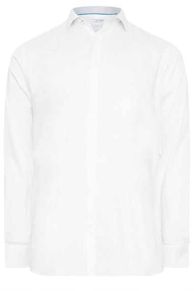 BadRhino Tailoring White Premium Stretch Long Sleeve Formal Shirt