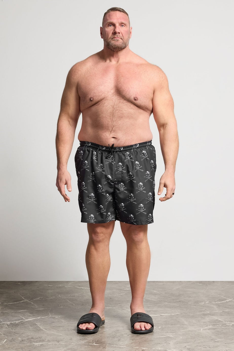 BadRhino Black Skull Swim Shorts