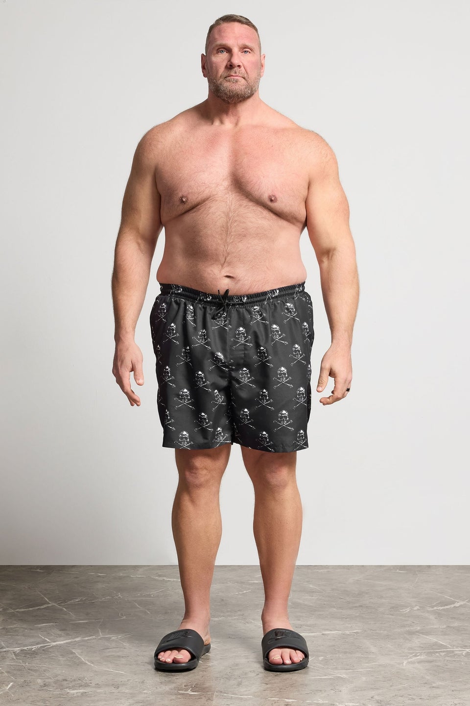 BadRhino Black Skull Swim Shorts