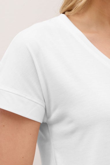 Long Tall Sally White V-Neck T-Shirt