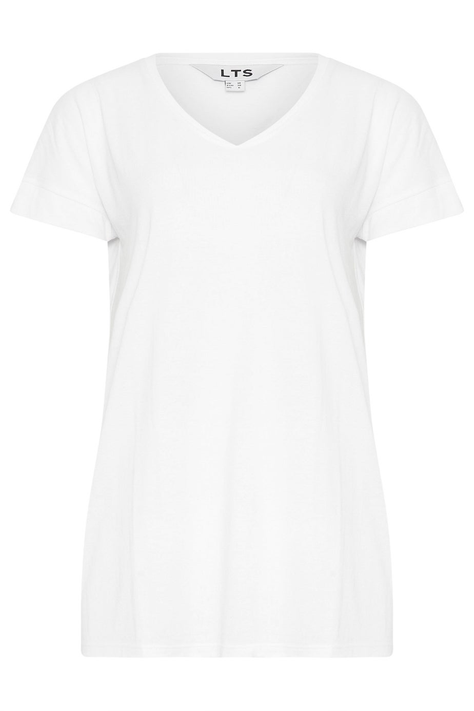 Long Tall Sally White V-Neck T-Shirt