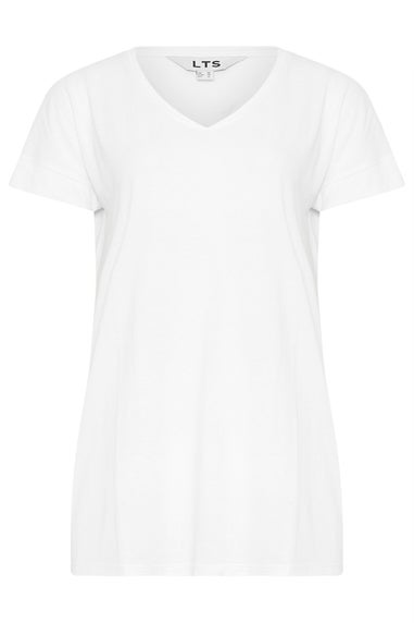 Long Tall Sally White V-Neck T-Shirt