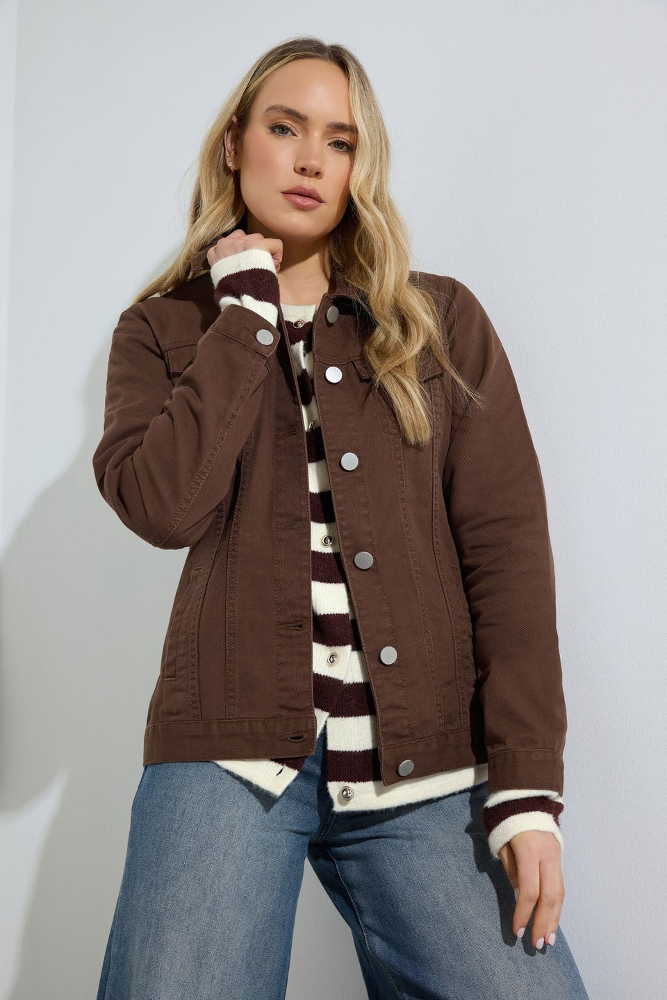 Long Tall Sally Chocolate Brown Denim Jacket