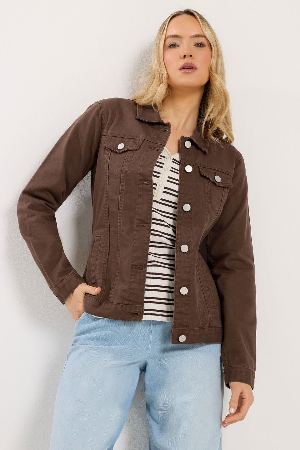 Long Tall Sally Chocolate Brown Denim Jacket