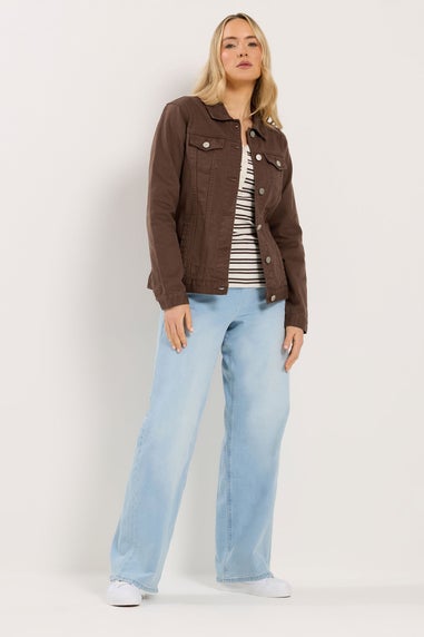 Long Tall Sally Chocolate Brown Denim Jacket