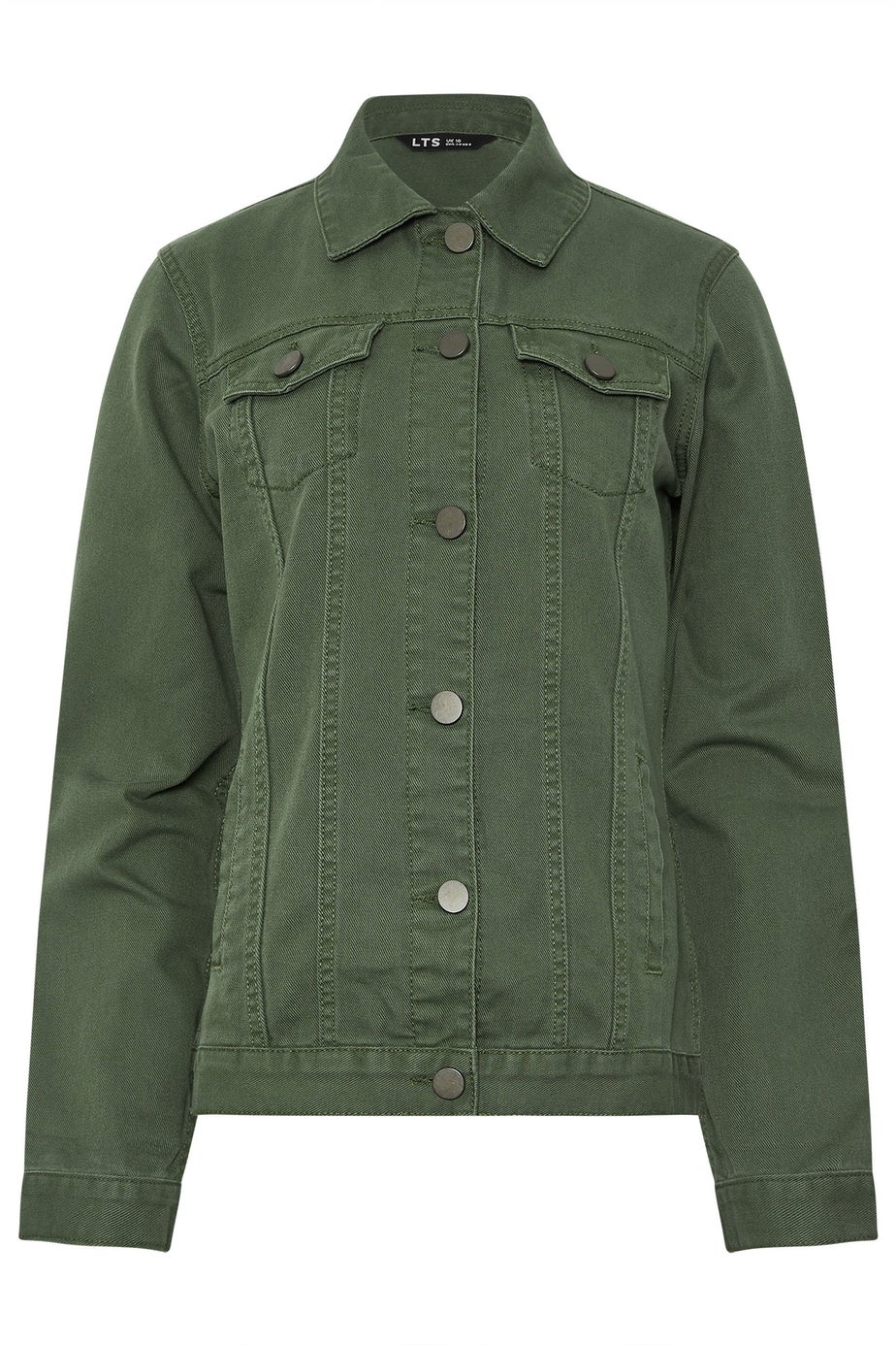 Long Tall Sally Khaki Green Denim Jacket
