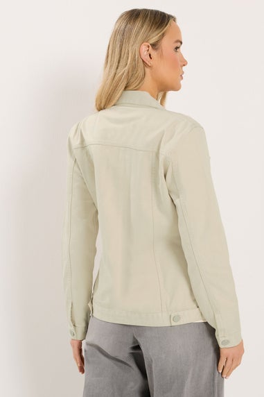 Long Tall Sally Ivory White Denim Jacket