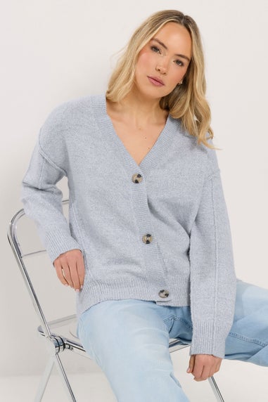 Long Tall Sally Blue Seam Detail Knitted Cardigan