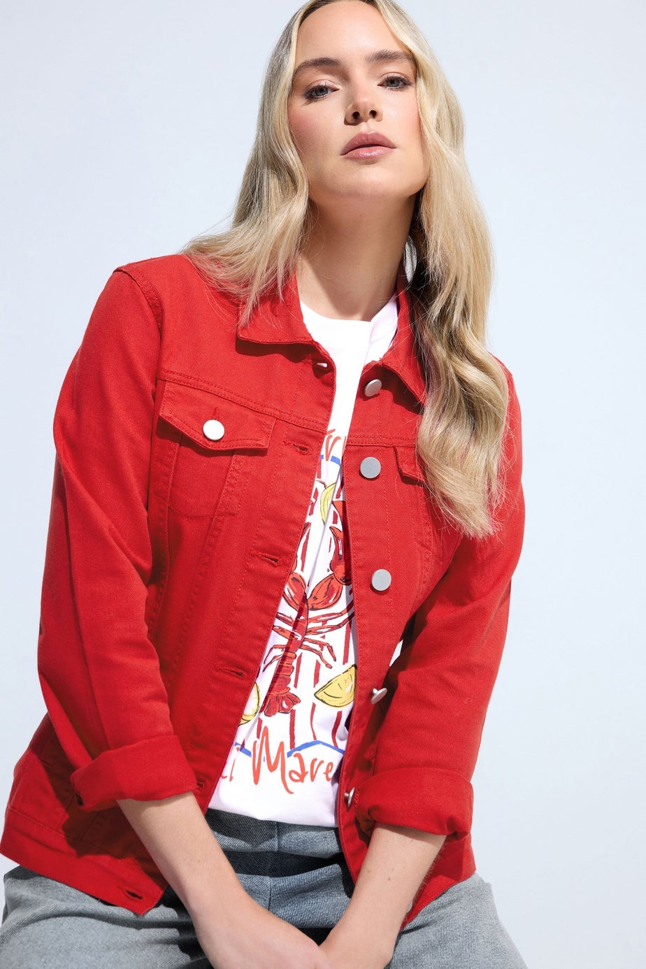Long Tall Sally Red Denim Jacket
