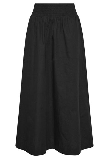 PixieGirl Petite Black Poplin Maxi Skirt