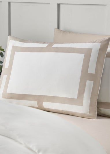 Catherine Lansfield So Soft Mono Panel Duvet Cover Set Natural