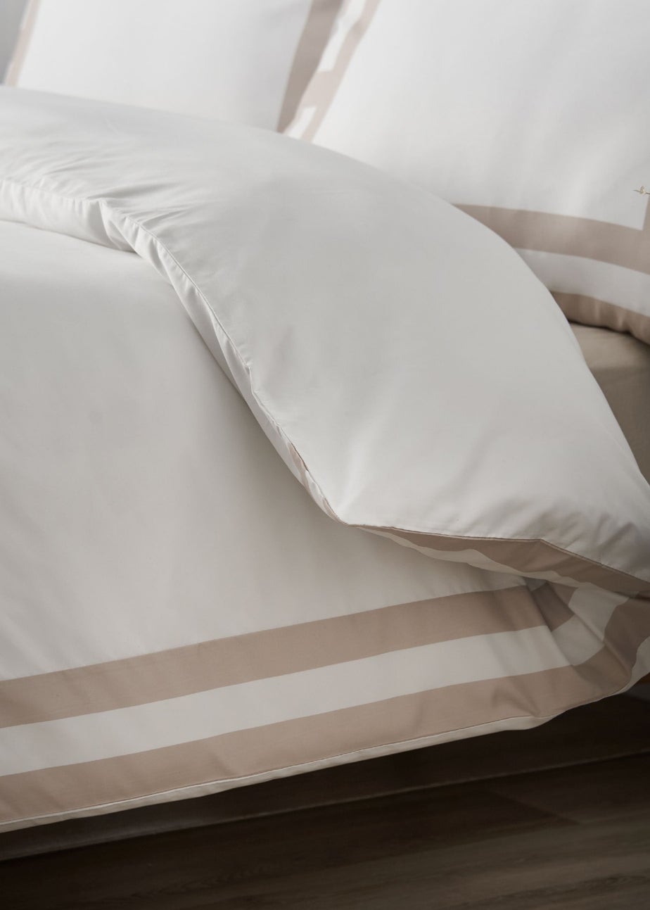 Catherine Lansfield So Soft Mono Panel Duvet Cover Set Natural