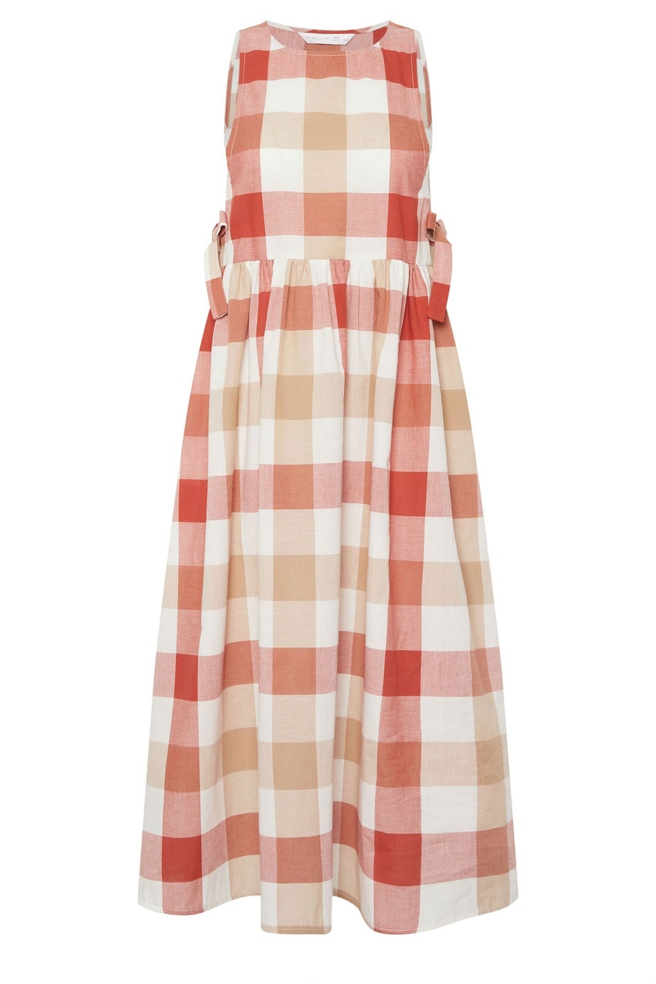 PixieGirl Petite Pink Check Midi Dress