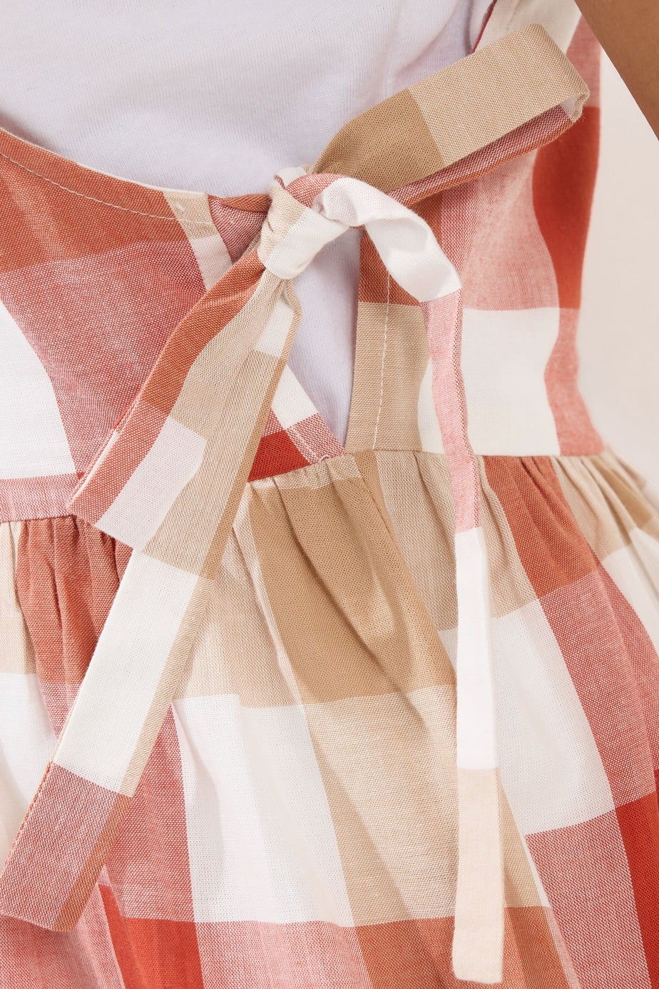 PixieGirl Petite Pink Check Midi Dress