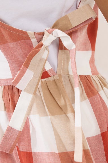 PixieGirl Petite Pink Check Midi Dress